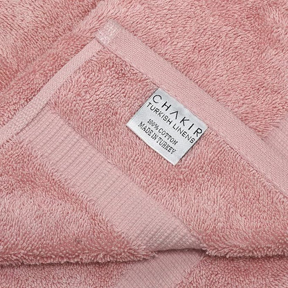Chakir Turkish Linens 100% Cotton Premium Turkish Towels for Bathroom | 30'' x 60'' Large Bath Towels (4 Piece, Pink)