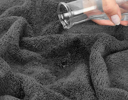 American Soft Linen Luxury 4 Piece Bath Towel Set, 600 GSM 100% Cotton Turkish Bath Towels for Bathroom, 27x54 in Large Bathroom Shower Towels, Dark Gray