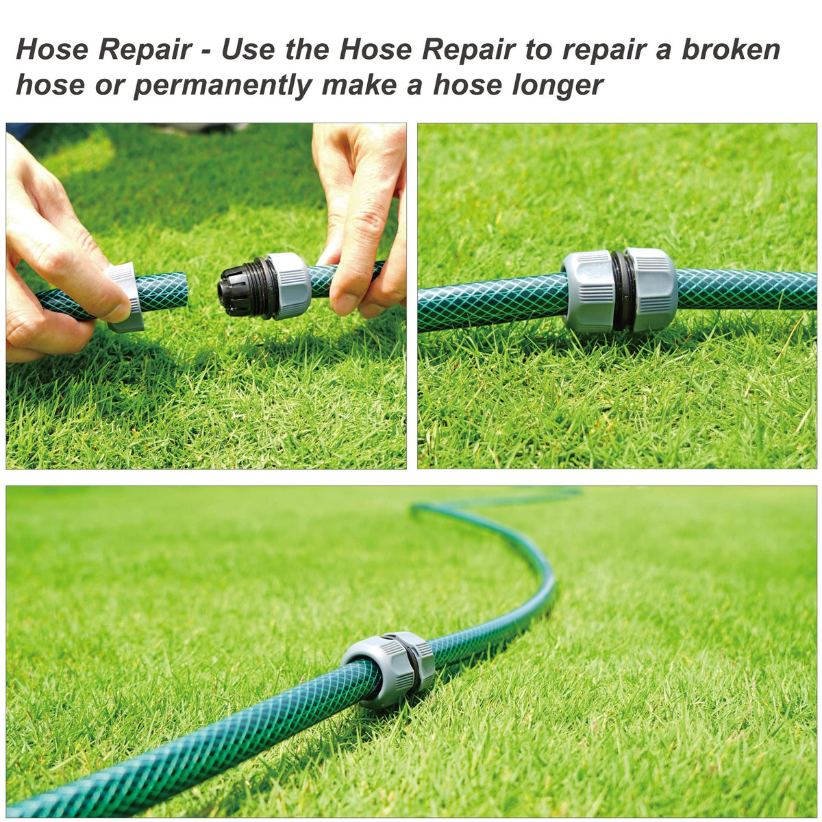 Eden 98063 Multi-Adjustable Flex Design Above Ground Irrigation Garden Sprinkler System, Sprinkler & Hose, DIY Plant Watering Set