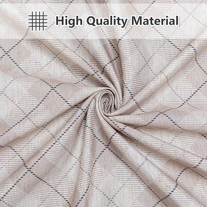 MYSKY HOME Table Cloth 60x120 in Rectangle, Heavy Duty Linen Look Waterproof Tablecloths Farmhouse Tablecloth, Wrinkle Free Table Cover with Black Plaid for Kitchen Dining, Party