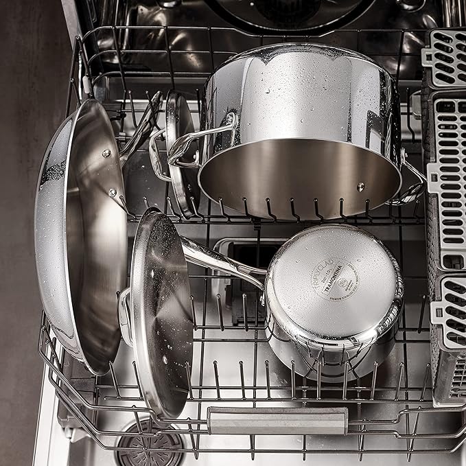 Tramontina Signature Tri-Ply Clad Stainless Steel 3-Quart Braiser Pan with Lid, Induction-Ready, Dishwasher-Safe, NSF-Certified, Made in Brazil