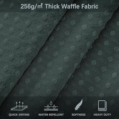 60 inch Stall Shower Curtain - Waffle Weave Heavy Duty Thick Fabric Shower Curtains for Bathroom, Weighted Hotel Spa Luxury Cloth Bath Curtain Set with 10 Hooks, 60x72, Stormy Weather