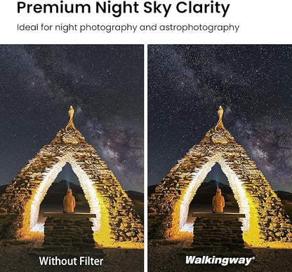Walking Way 49mm Natural Night Filter for Light Pollution Reduction Nano-Coated Optical Glass for Night Sky/Astrophotography/Star Clarity Anti-Light Pollution Filter