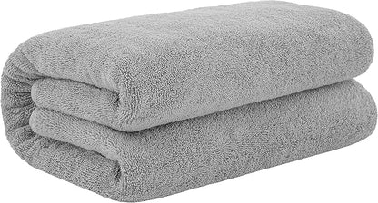Cotton Paradise 100% Cotton 40x80 Oversized Bath Sheet, Extra Large Turkish Bath Towels for Bathroom, Light Gray Bathsheet