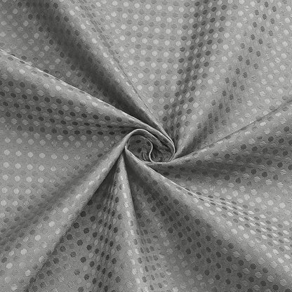 3 in 1 Shower Curtain Set, Grey Waffle Shower Curtain and PEVA Liner Set with 12 Stainless Steel Shower Curtain Hooks, Gray Waterproof Fabric Shower Curtains for Bathroom, 72 W x 72 H