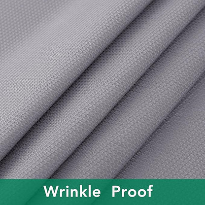 Biscaynebay Textured Fabric Tablecloths 70x108 Inches Rectangular, Silver Grey Water Resistant Spill Proof Tablecloths for Dining, Kitchen, Wedding and Parties, Machine Washable