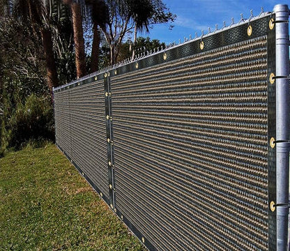 Ifenceview 6'x1' to 6'x100' Brown Shade Cloth Panels Fence Privacy Screen Fabric Mesh Net for Construction Site Yard Driveway Garden Railing Pool Balcony Canopy Awning 160 GSM (6' x 82')
