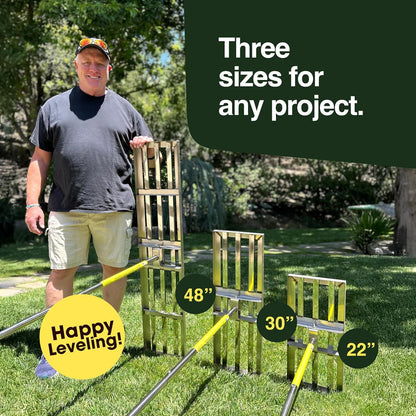 Rocklin™ Lawn Leveling Rake – 22” x 10” Stainless Steel Levelawn Tool with 78” Handle | Smooth & Level Soil, Sand or Grass | Durable Leveling Tool for Lawn, Yard and Garden