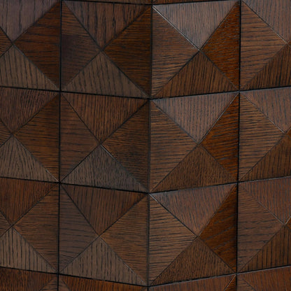 SAFAVIEH Couture Collection - Patty Walnut Accent Table, Octagonal Side Table, Carved Design, Fully Assembled (SFV7252B)