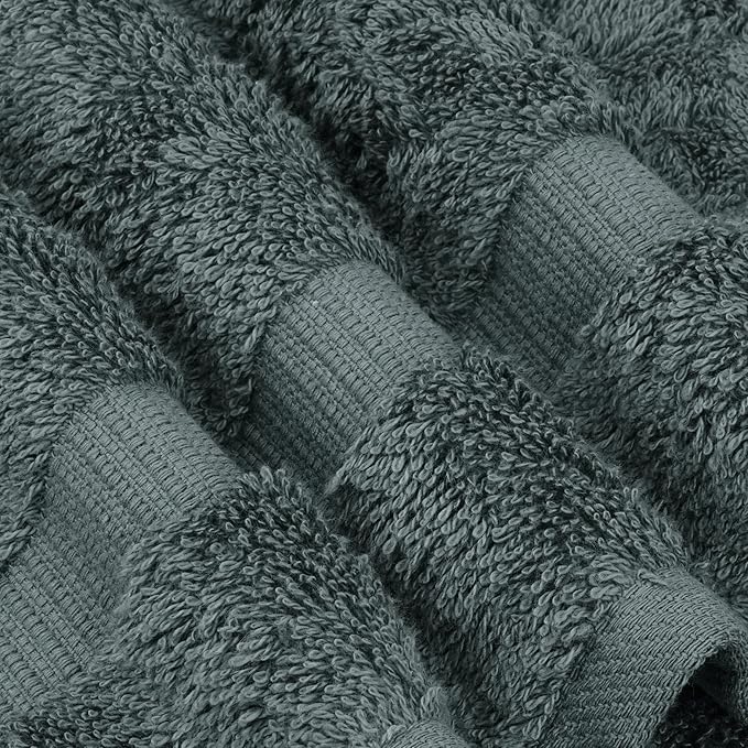 Chakir Turkish Linens | Hotel & Spa Quality 100% Cotton Premium Turkish Towels | Soft & Absorbent (4-Piece Washcloths, Dark Gray)