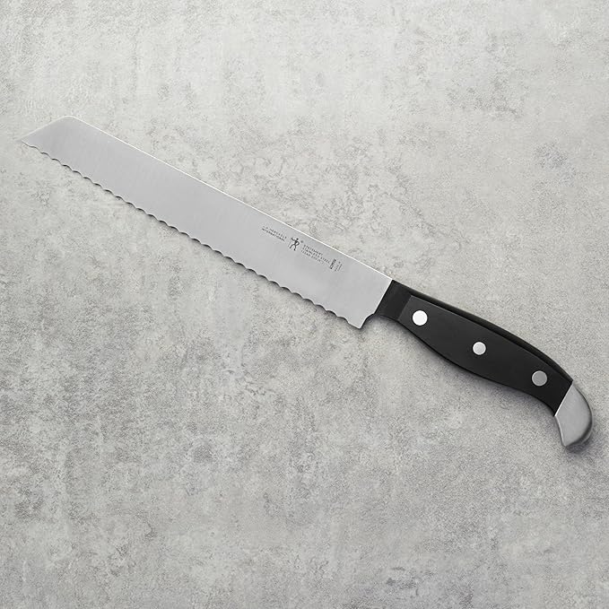 HENCKELS Statement Razor-Sharp 8-inch Bread Knife, Cake Knife, German Engineered Informed by 100+ Years of Mastery, Black