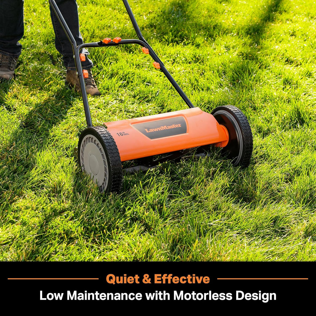 LawnMaster LMRM1602 Push Reel Lawn Mower 16-Inch 5-Blade