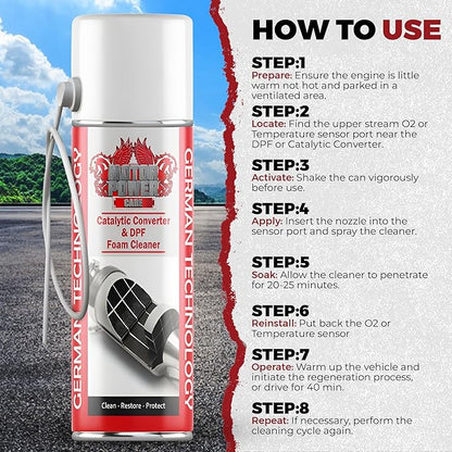 MotorPower Care Best Cleaning Solution for The Diesel particulate Filter DPF no disassembling Needed Fast and Effective