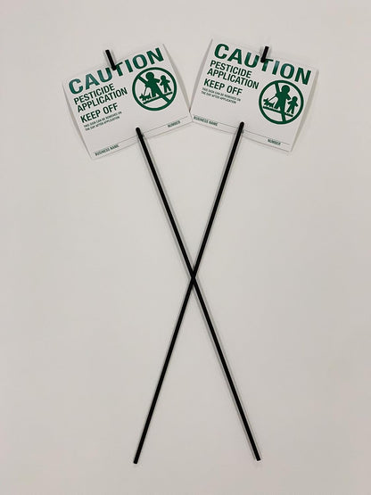 Lawn Treatment Application Stakes & Georgia Signs (Economy Style Stake / 500 pc. Pack)