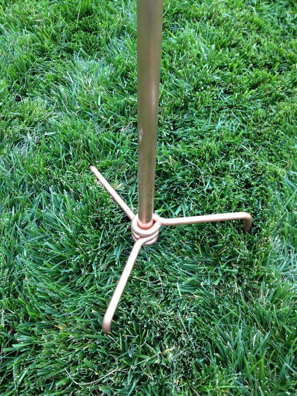Stanwood Wind Sculpture: Kinetic Copper Dual Spinner - Tumbling Flowers