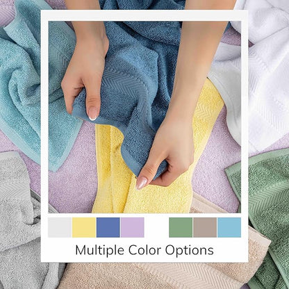 TEXTILOM 100% Turkish Cotton 4 Pcs Hand Towel Set, Luxury Hand Towels for Bathroom, Soft & Absorbent Bathroom Hand Towels Set (16 x 28 inches)- Aqua