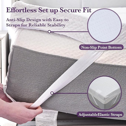 SINWEEK 3 Inch Gel Memory Foam Mattress Topper with Cooling Cover Ventilated Soft Mattress Pad, Bed Topper, CertiPUR-US Certified, Twin XL Size,
