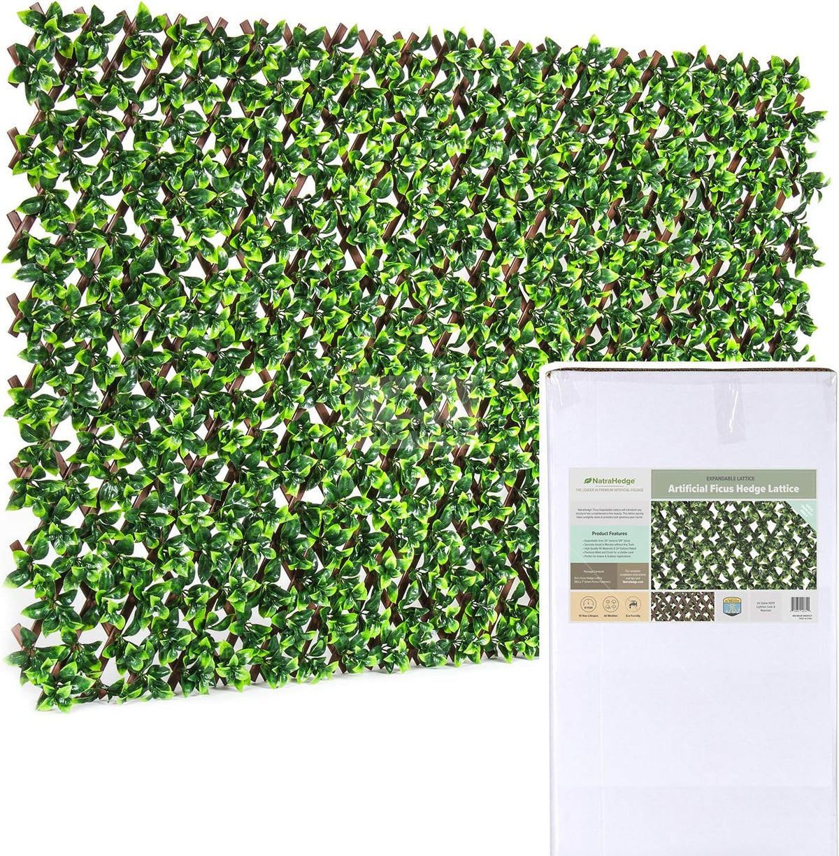 NatraHedge Artificial Ficus Leaf Expandable Lattice