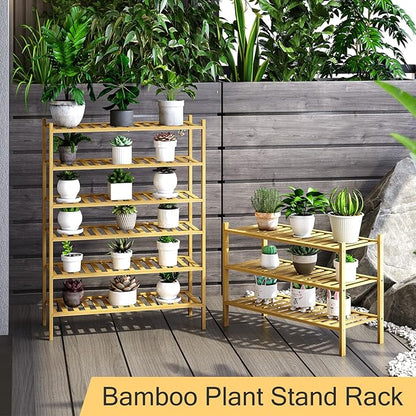 3-Tier Bamboo Shoe Rack for Entryway, Stackable | Heavy Duty | Multi-Function, Free Standing Shoe Racks for Bedroom Hallway Closet