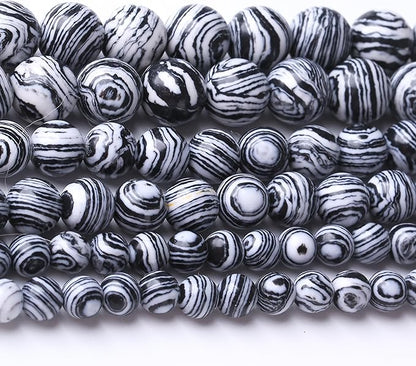 Black Peacock Turquoise Stone Beads Gemstone Round Crystal Energy Jade Beads Stone Beads for Jewelry Making DIY Bracelet Necklace Jewelry Making 1 Strand 15.5inch 4MM