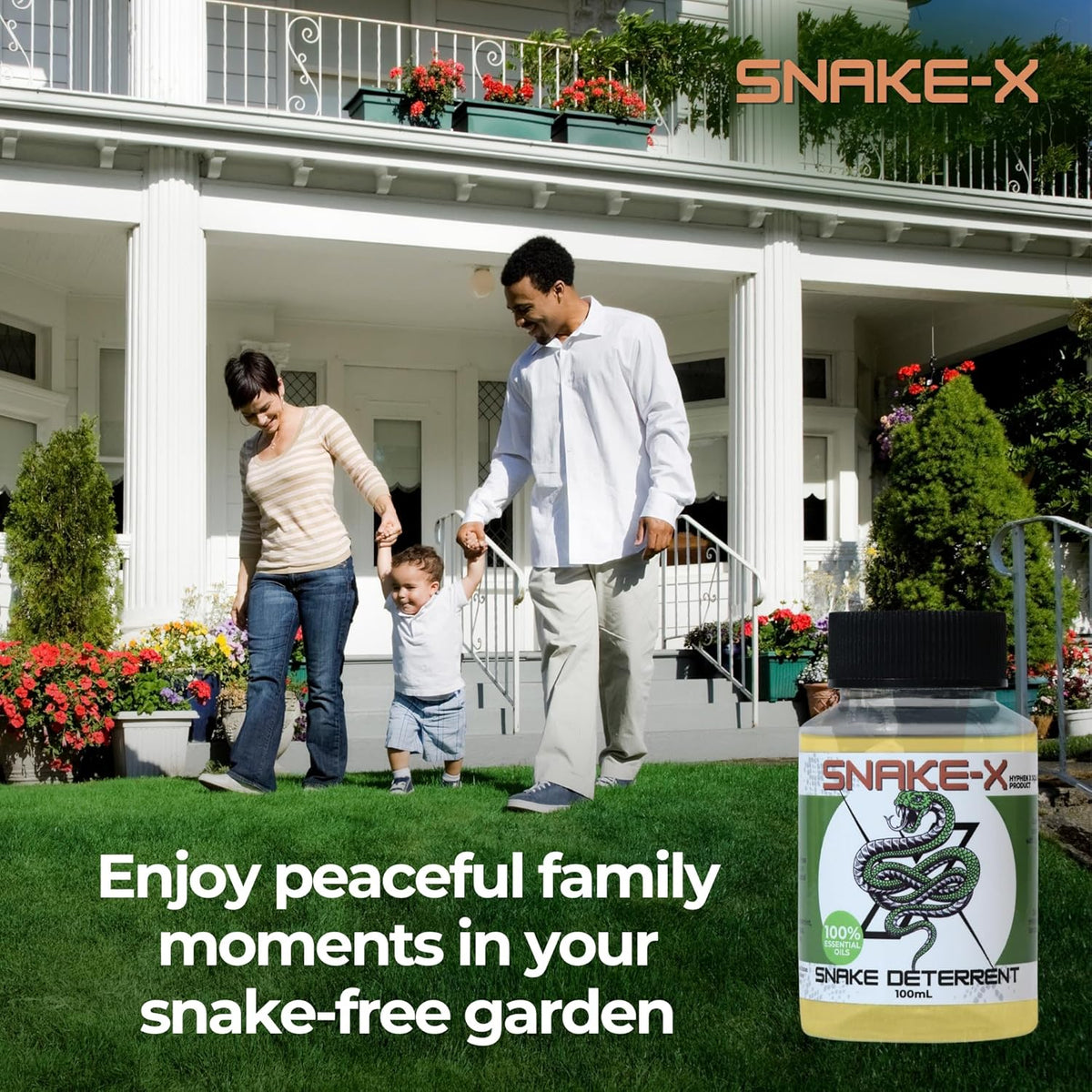 Snake Deterrent for Yard, Homes, and Outdoor Areas – Non-Toxic Essential Oil Blend