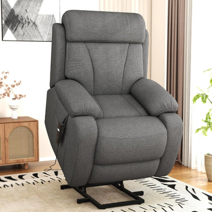 Power Lift Recliner Chair for Elderly with Remote Control - Heavy Duty 330 lbs Snowflake Velvet Fabric, Compact Electric Lift Chair for Seniors Small Spaces Living Room Bedroom