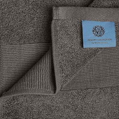 White Classic Resort Collection Soft Bath Towels | 28x55 Luxury Hotel Plush & Absorbent Cotton Bath Towel Large
