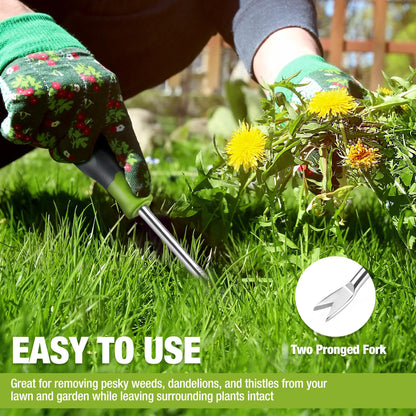 WORKPRO 11.5" Dandelion Weeder Puller Tool with Soft Handle