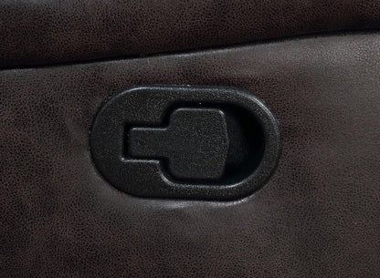 Coaster Home Furnishings - Greer - Leatherette Upholstered Swivel Glider Recliner Chair with Pocket Coil Cushions, Padded Armrests, Contrasting Stitching - Living Room - 41-Inch - Brown - 651356