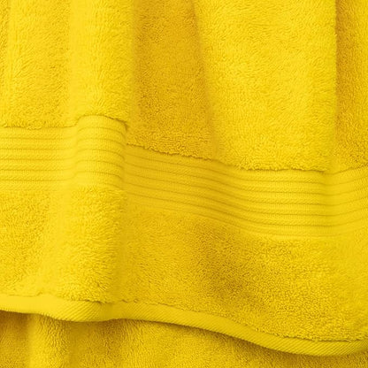 Cotton Paradise 6 Piece Towel Set, 100% Cotton Soft Absorbent Turkish Towels for Bathroom, 2 Bath Towels 2 Hand Towels 2 Washcloths, Yellow Towel Set