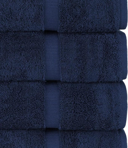 Chakir Turkish Linens | Hotel & Spa Quality 100% Cotton Premium Turkish Towels | Soft & Absorbent (6-Piece Hand Towels, Navy)