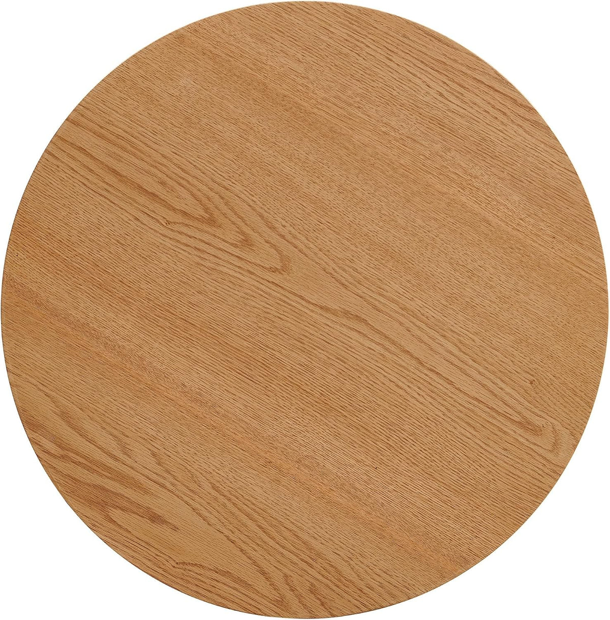 NORDICANA Single Accent Side Table for Living Room, 19.6 Inch Wide 19.6 Inch Tall Oak Color Round End Table for Sofa, Bedroom, Manufactured Wood Top with Oak Veneer