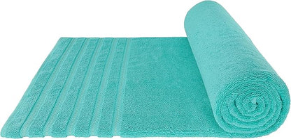 American Soft Linen 35x70 Jumbo Large Bath Towels, 600 GSM 100% Cotton Turkish Bath Sheet, Oversized Luxury Bath Towels for Bathroom Beach and Pool, Turquoise