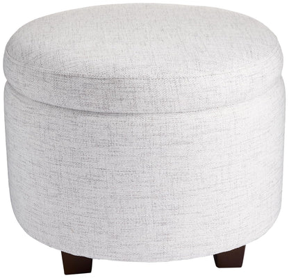 Evolur Vienna Ottoman in Fog Grey, Made from Sturdy and Sustainable FSC-Certified Wood, Comes with A Comforting Footrest, Compact Ottomans, Ottomans for Living Room