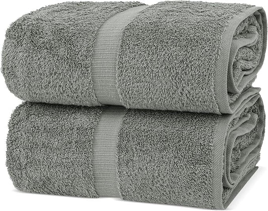Chakir Turkish Linens, 100% Cotton Premium Quality Turkish Bath Sheets (35''x70'' Large Bath Sheet Towels - Gray)