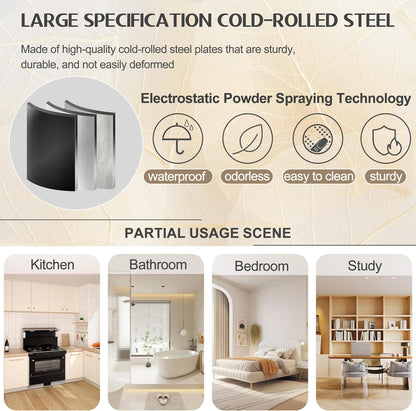 GAIOUS 75.2" Tall Storage Cabinet,Metal Pantry Storage Cabinets with 2 Door | and 5 Adjustable Shelves, Black Kitchen Food Cabinet, Metal Utility Cabinets for Kitchen, Dinning Room, Laundry Room