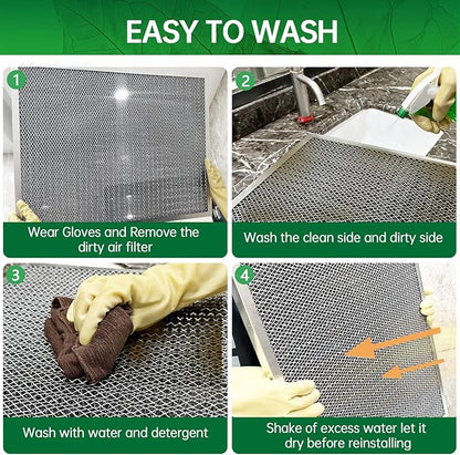 16x25x1 Air Filter Electrostatic Filter Reusable Washable HVAC AC Furnace Filter,MERV 8,Lasts a Lifetime, Healthier Home or Office(Actual Size:15.5x24.65x0.8 Inch)
