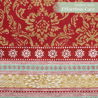 Maison d' Hermine Table Runner 100% Cotton Double Layer Table Runners 72 inches Long for Thanksgiving Christmas Decorations Home Kitchen Dining Party Wedding (Sofia, 14.5" x 72")