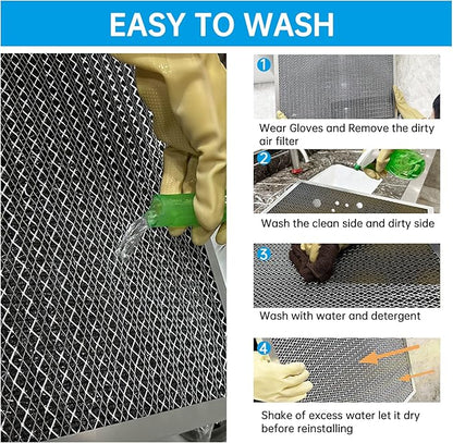 UBeesize 16x24x1 Air Filter HVAC AC Furnace Filter,MERV 8,Reusable Washable, Lasts a Lifetime,Permanent Air Filter,Breathe Fresher,Home And Office(Actual Size:15.67x23.74x0.8Inch)