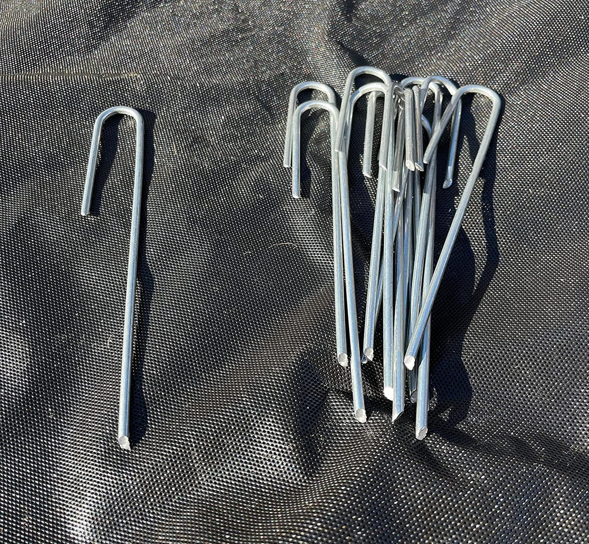 Sandbaggy 100-Pack DRIP TUBING Stakes Landscape Staples | 5 inch Length - 11 Gauge Heavy Duty | Drip Anchors | Landscape Pins | Garden Lawn Nails | Designed to Hold Drip Tubing Up to 1/2" Diameter