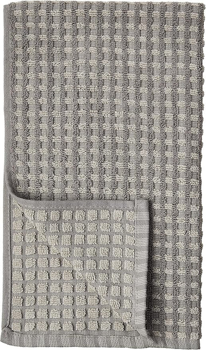 Modern Threads 6-Piece 100% Combed Cotton Yarn Dyed Cobblestone Jacquard Towel Set Charcoal