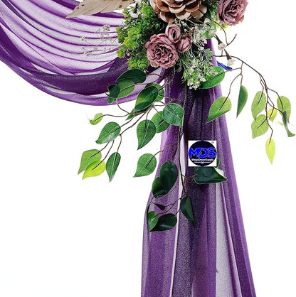 MDS Halloween Chiffon Draping Fabric - 1 Panel, 30" Wide x 20ft Long - Sheer Spooky Arbor & Canopy Drapery for Haunted House Backdrops, Party Ceilings, DIY Costumes & Themed Events - Cadbury Purple