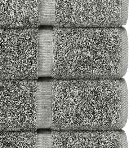 Chakir Turkish Linens | Hotel & Spa Quality 100% Cotton Premium Turkish Towels | Soft & Absorbent (6-Piece Hand Towels, Gray)