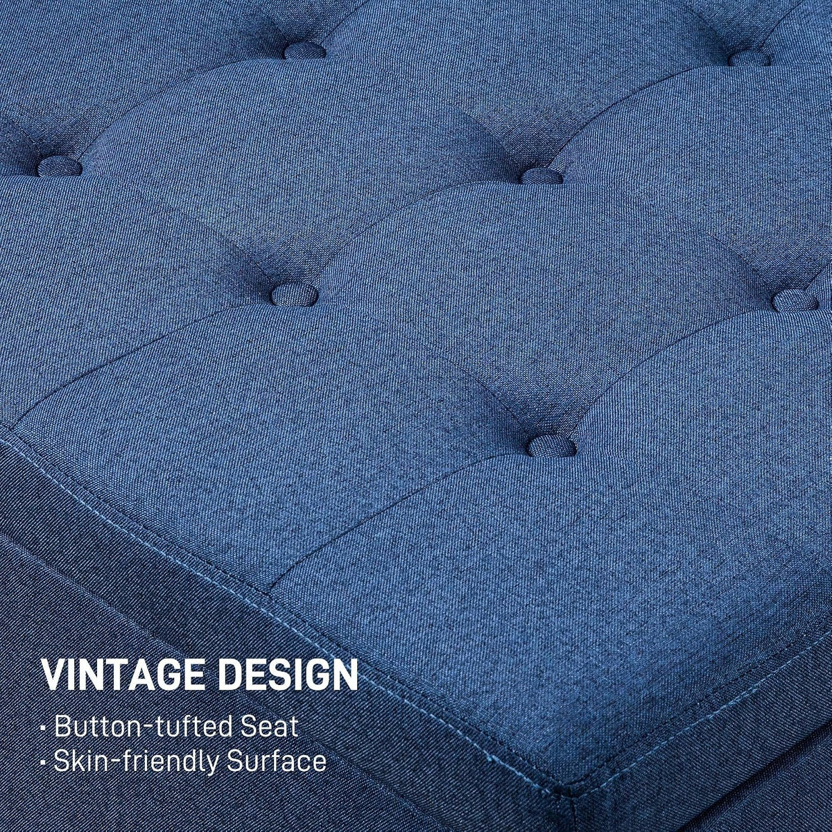 Vintage Storage Ottoman with Flip-Top Seat