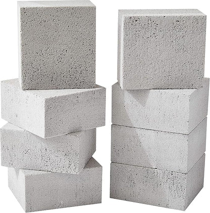 Heavy Duty, Non-Toxic Grey Grill Brick Cleaner 8 Pack. Reusable Chemical Free BBQ Pumice Cleaning Block for Flattops, Grills and Griddles. Non Scratch Grillstone is the Perfect Barbecue Scouring Tool