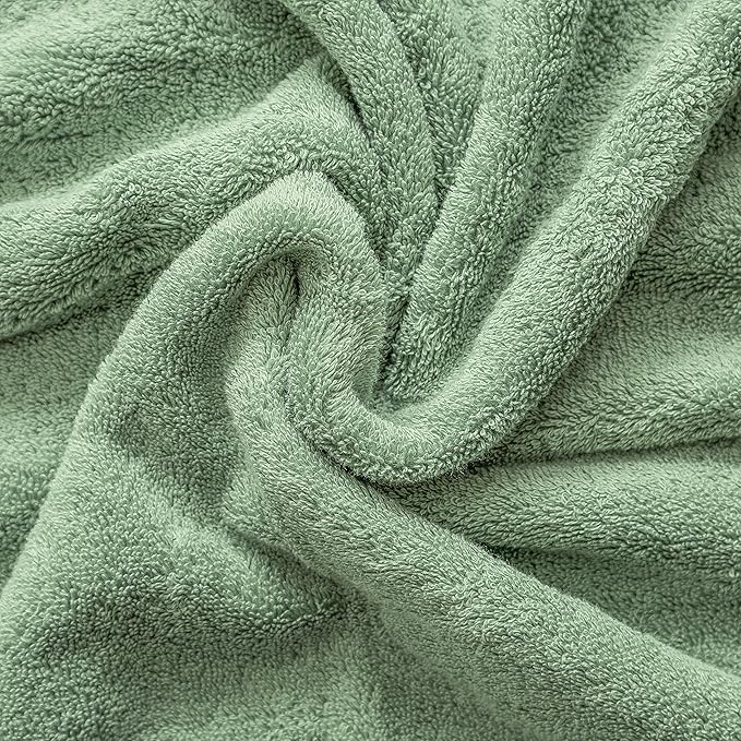 Cotton Paradise 100% Cotton 40x80 Oversized Bath Sheet, Extra Large Turkish Bath Towels for Bathroom, Sage Green Bathsheet