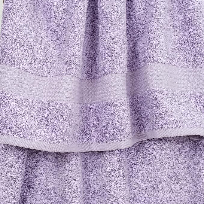 Cotton Paradise Hand Towels for Bathroom, 100% Cotton Turkish 4 Piece Hand Towel Set, Soft Absorbent Face Towels, Lilac Hand Towels