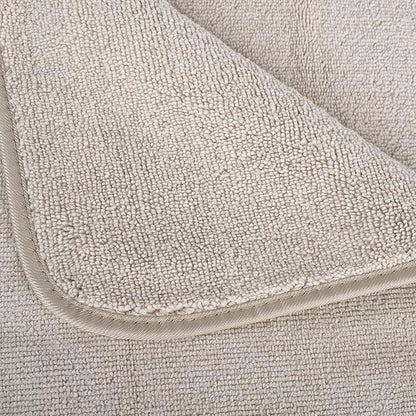 POLYTE Oversize, 60 x 30 in., Quick Dry Lint Free Microfiber Bath Towel Set, 6 Piece (Beige)