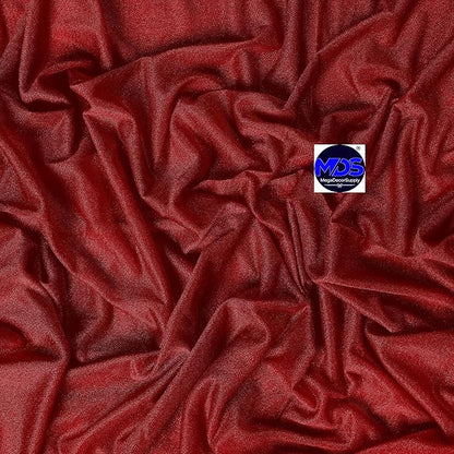 MDS Halloween Chiffon Draping Fabric - 2 Panel, 30" Wide x 50ft Long - Sheer Spooky Arbor & Canopy Drapery for Haunted House Backdrops, Party Ceilings, DIY Costumes & Themed Events - Apple Red