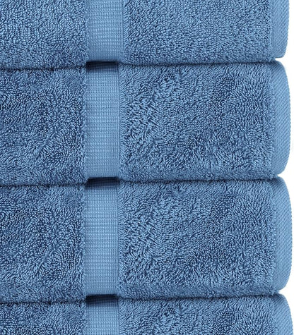 Chakir Turkish Linens Luxury Spa and Hotel Quality Premium Turkish Cotton 6-Piece Towel Set (2 x Bath Towels, 2 x Hand Towels, 2 x Washcloths)